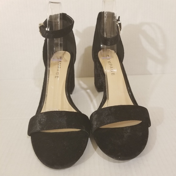 Rampage Ram-Norma Black Suede Ankle Block Heel - Picture 4 of 8